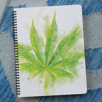 Cahier d'art de la feuille de cannabis 'weed'