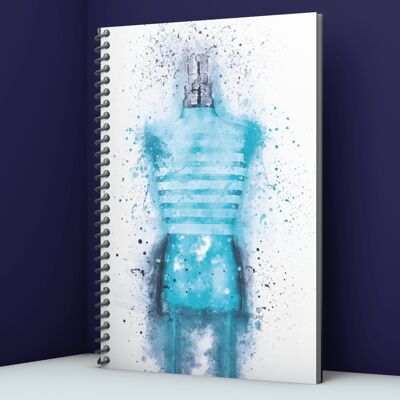 Cuaderno de arte de botella para después del afeitado masculino