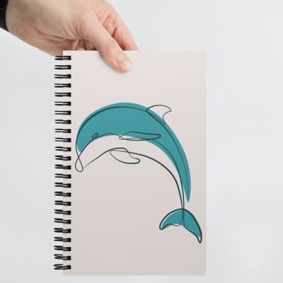 Arte minimalista de delfines Cuaderno de tapa dura
