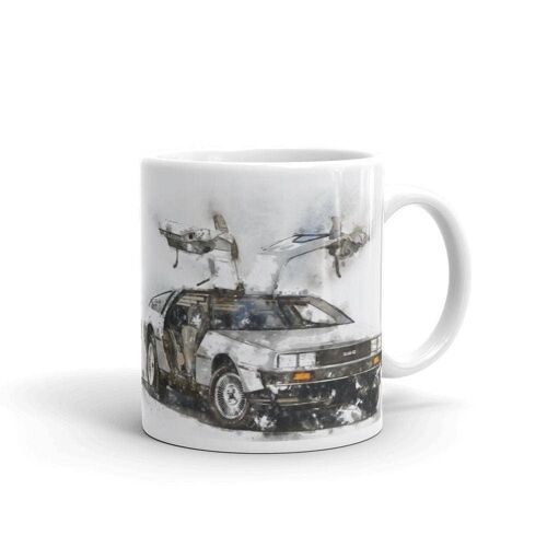 DeLorean Car Art Mug