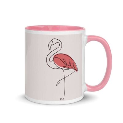 Taza Flamingo Line Art