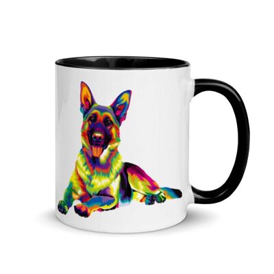 Tasse d'art de chien alsacien de berger allemand