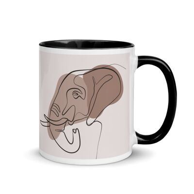 Tasse d'art de ligne d'éléphant