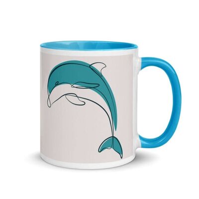 Dolphin Line Art Mug