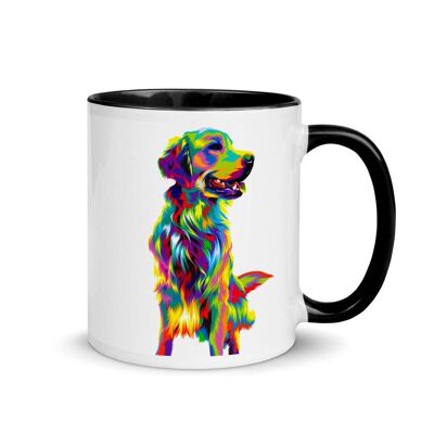 Tasse d'art de chien de golden retriever