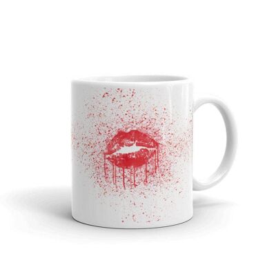 Red Splatter Lips Mug