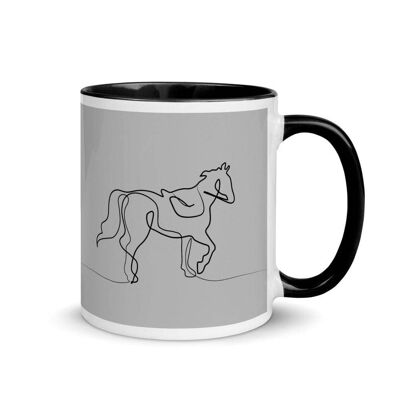 Tasse d'art de ligne de cheval