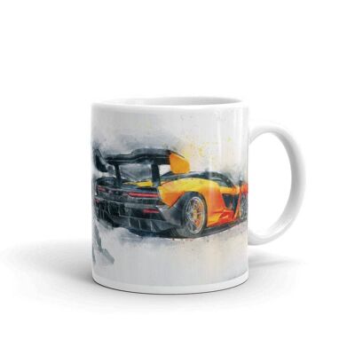 Senna Supercar Art Mug - Orange