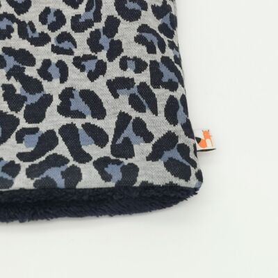 Snood Leopard pattern blue, 3-6 years