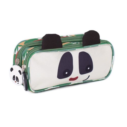 Estuche 2 Cremalleras - Panda