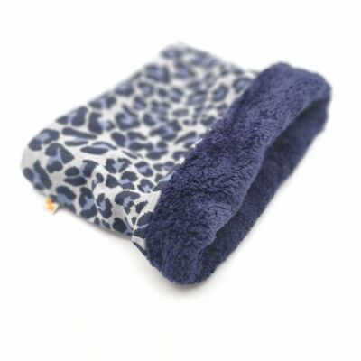 Blue Leopard print snood for adults and teenagers