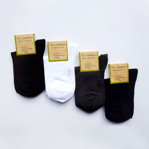 Ankle Socks made from Organic Cotton -  Black