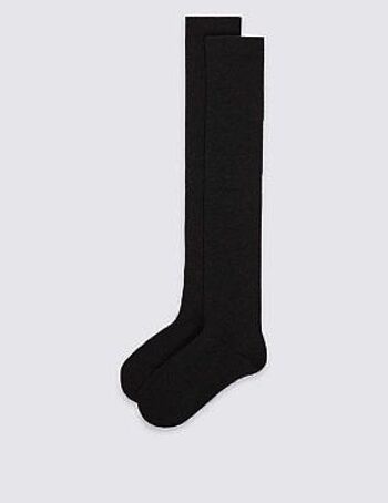 Chaussettes Hautes Unisexe en Coton Biologique - Vert Bouteille 5