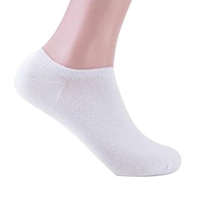 Sports Socks in Black or White, made from Organic Cotton -  White