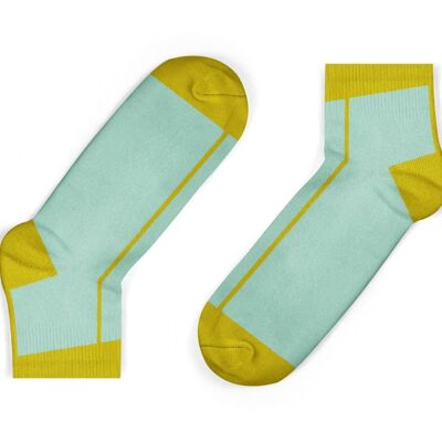 Ankle Socks with a stripe -  Mustard stripe