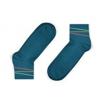 Socquettes Rayures Diagonales Multicolores - Bleu Légion 1