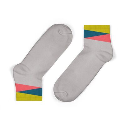Geom Ankle Socks -  Grey