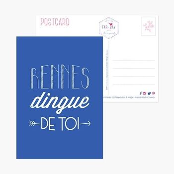 Carte postale | Rennes dingue de toi 2