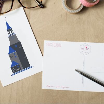 Dinan postcard | Clock tower