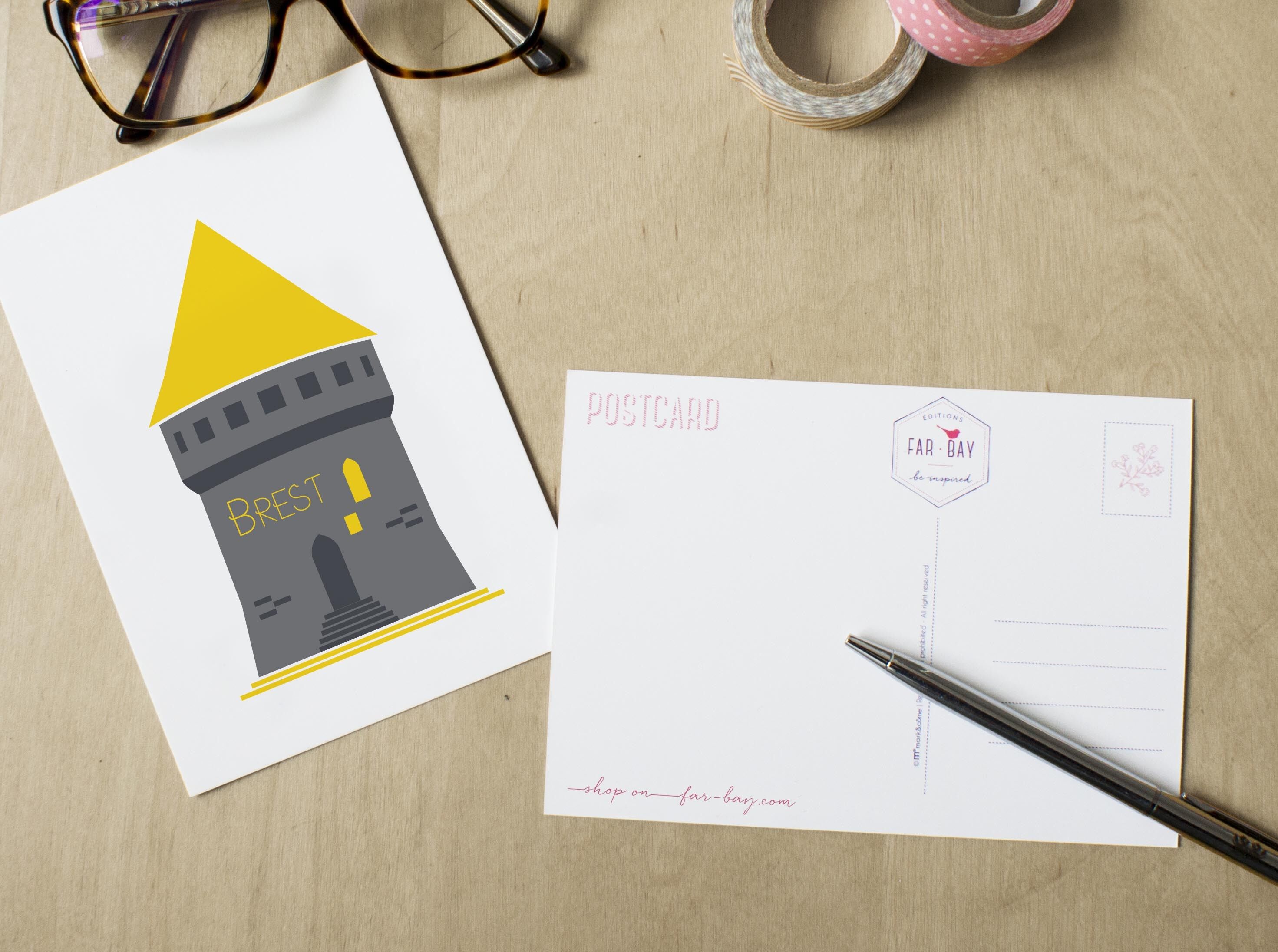 Postkarte Brest | Tanguy Tower