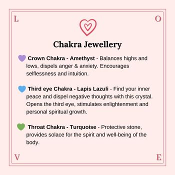 Collier Chakra - Or Rose 3