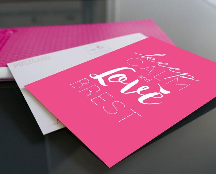 Postcard | Keep calm and love Brest