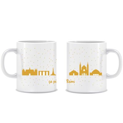 Skyline-Tasse von Reims - die berühmtesten Gebäude in Reims