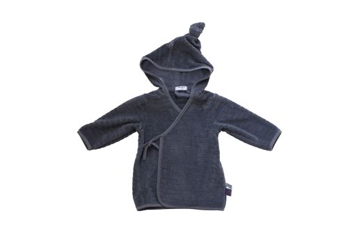 Snoozebaby Bathrobe Organic Cotton Storm Gray - size 62/68