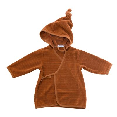 Albornoz Snoozebaby de algodón orgánico Toffee - talla 74/80