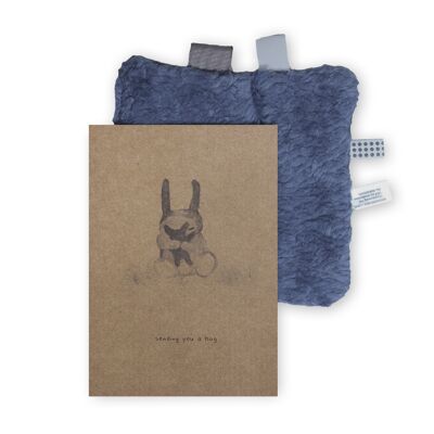 Snoozebaby Giftset Cuddle Cloth & Birth Announcement - Blue Nights