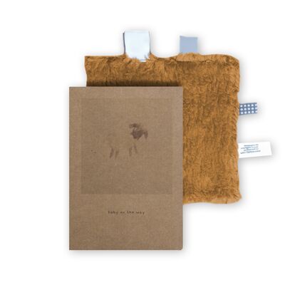 Snoozebaby Giftset Cuddle Cloth & Birth Announcement - Toffee