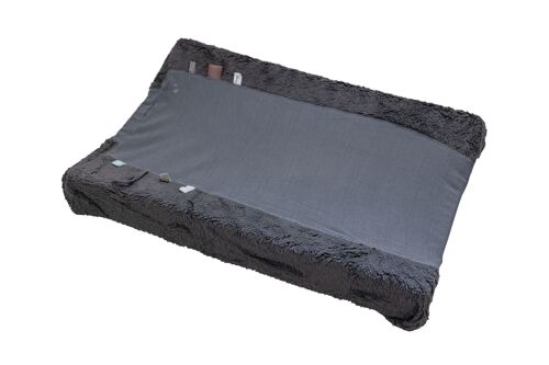 Snoozebaby Organic Changing Pad Cover Storm Gray - 45x70 cm