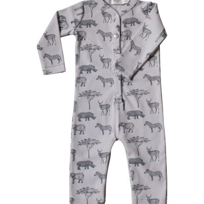 Snoozebaby Organic Baby Suit Safari Gray - size 50/56