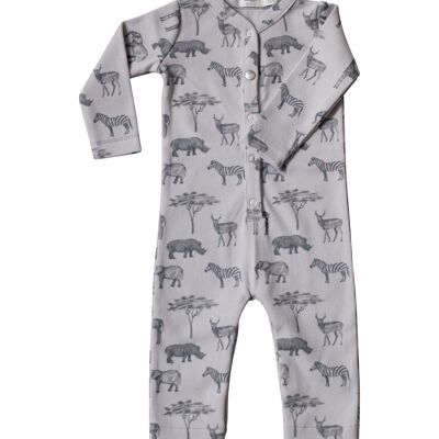Snoozebaby Organic Baby Suit Safari Gray - Size 62/68