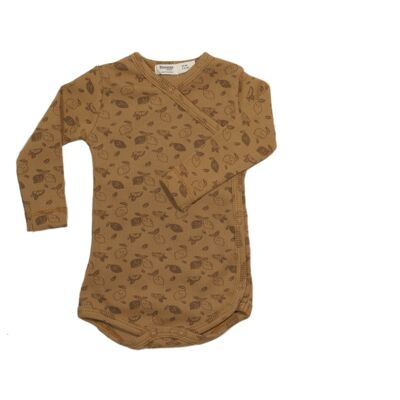 Snoozebaby Organic Romper Toffee - size 50/56