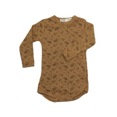 Snoozebaby Organic Romper Toffee - size 62/68