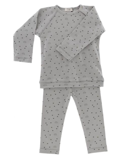 Snoozebaby Organic Pajamas Milky Rust Rainbow - Size 74/80