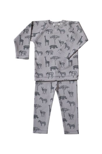 Pyjama Bio Snoozebaby Safari Gris - taille 74/80 1