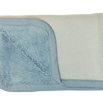 Snoozebaby Organic Crib Blanket Double Layer Fresh Blue - 75x100 cm