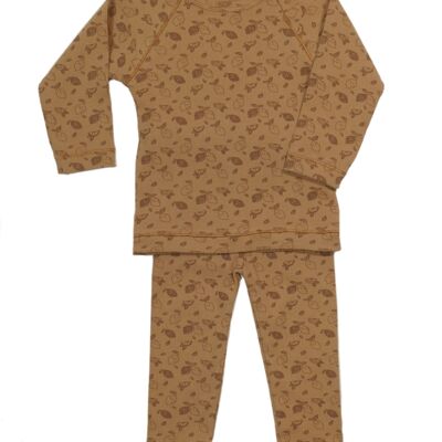 Snoozebaby Organic Pajama Toffee - size 74/80