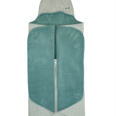 Coperta avvolgente organica Snoozebaby Wrapping alla moda - verde fumo