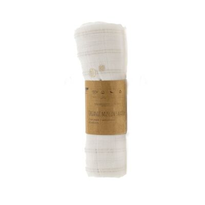 Snoozebaby Organic Wrap Cloth Stone Beige - 80x80 cm