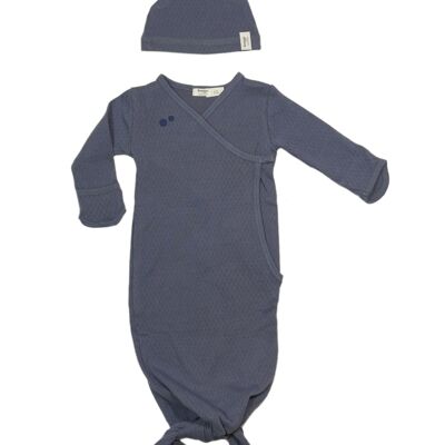 Snoozebaby Saco de Dormir y Pack en 1 con Gorro Blue Nights - 0-3 meses