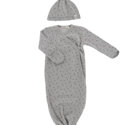 Snoozebaby Sleeping Bag & Pack in 1 incl. Hat Smokey Green - 0-3 months