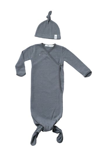 Snoozebaby Gigoteuse & Pack en 1 avec Bonnet Storm Grey - 0-3 mois 1