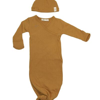 Snoozebaby Sleeping Bag & Pack in 1 incl. Toffee Hat - 0-3 months