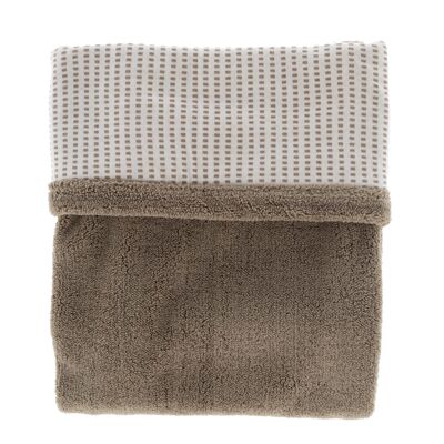 Snoozebaby Crib Blanket Double Layer Warm Brown - 75x100 cm