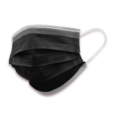 Masques Médicaux Type IIR - Orpian® - Boîte de 50 Masques Noirs