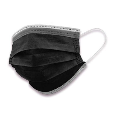 Masques Médicaux Type IIR - Orpian® - Pack de 5 Masques Noirs