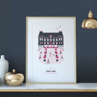 Poster | Rennes Champ Jacquet | Rosa